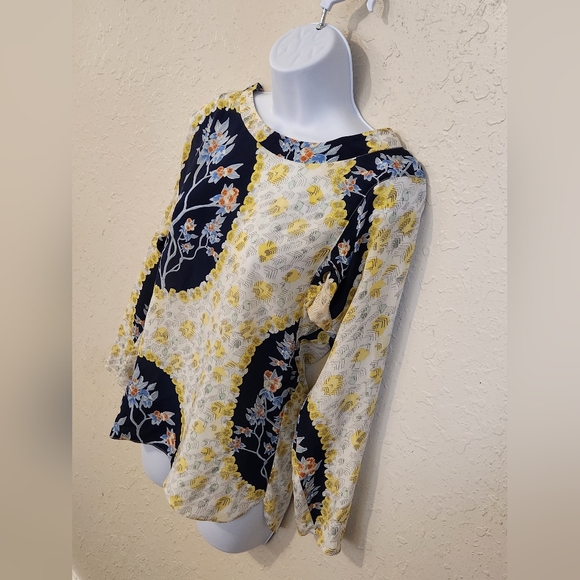 Anthropologie Chris Benz "Aunt Esther Cameo Blouse" Size 0 - Picture 5 of 9